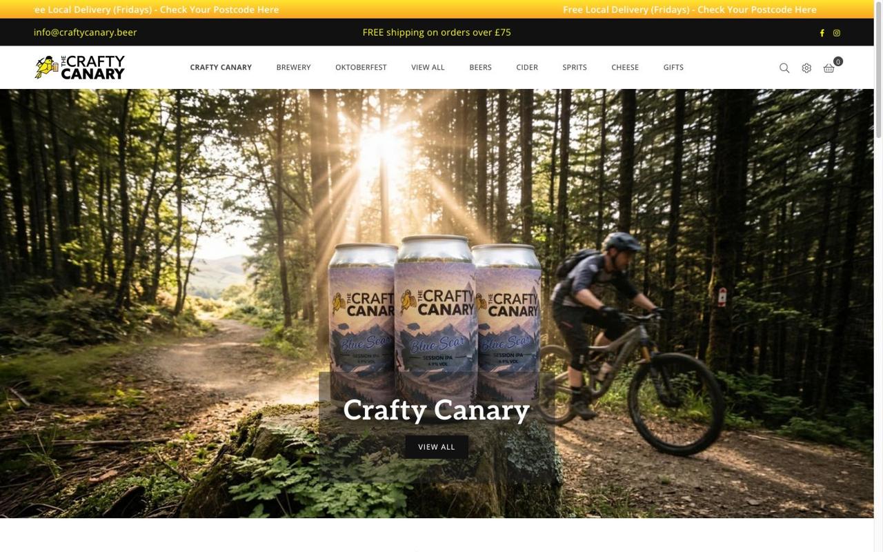 The Crafty Canary Shop homepage