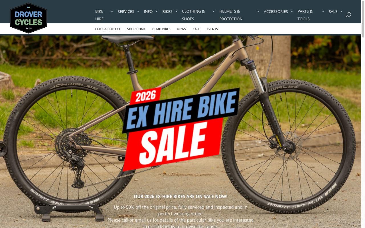The Drover Cycles homepage