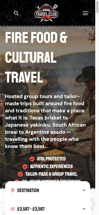 BBQ Travel Club on a phone