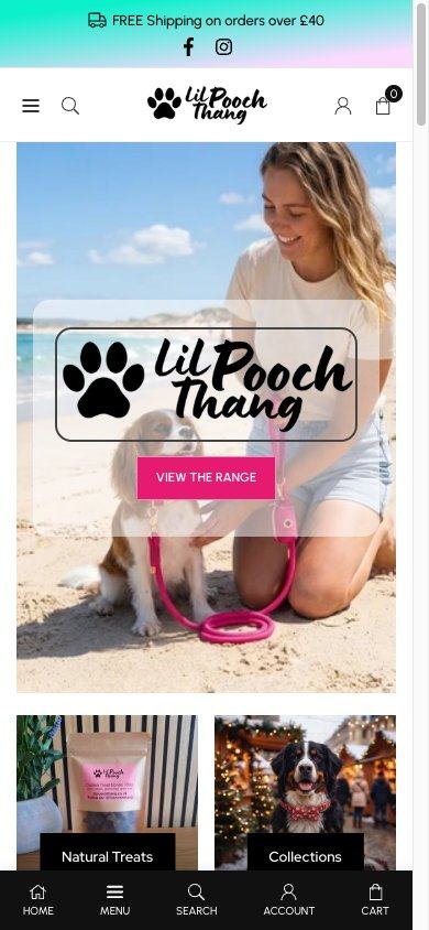 Lil Pooch Thang on a phone