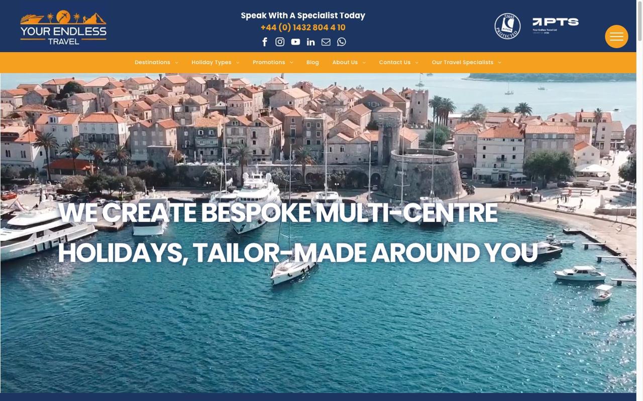 The Your Endless Travel homepage